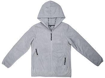 PEARL outdoor Fleece-Jacke mit Kapuze für Damen, Größe XXL, grau