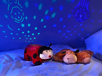 Deko Plüsch Tiere mit LED Lampen für Kinderzimmer, Kinderbetten und Babybetten