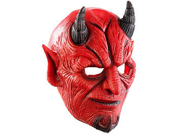 Maske: infactory Teufelsmaske aus Latex-Gummi mit beweglichem Mund