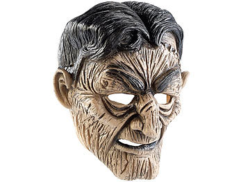 Masken: infactory Zombiemaske aus Latex-Gummi mit beweglichem Mund und Halteband