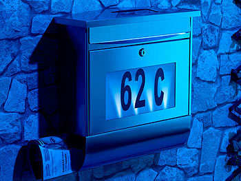 Briefkasten mit LED Hausnummer