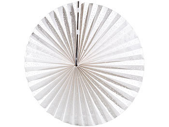 Lampe mit Papierschirm: Lunartec Papierleuchte "Rad" - Weiß inkl. Fassung und Kabel