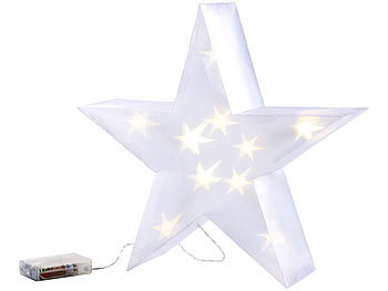 Lunartec Weihnachtsdeko "Stern" mit Hologramm-Effekt und 10 LEDs