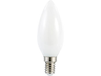 Luminea SMD-LED-Kerzenlampe, 3 W, E14, B35, 150 lm, warmweiß, 4er-Set