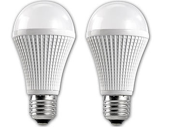 Luminea Highpower-LED-Lampe E27, 9 Watt, dimmbar, 5000 K, 720 Lumen, 2er-Set