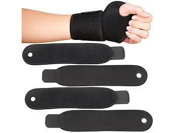 Handgelenkbandage: PEARL sports 4er-Set Handgelenk-Bandagen für Kraftsport, aus Neopren, Universalgr.