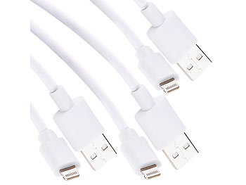 Lightning-Kabel für iPhone 5, iPhone 6, iPad Air & iPad Mini Pro 5s 5c 6s Plus 7 8 X Xs Max Xr: Callstel 3er-Set  Daten- & Ladekabel ab iPhone 5, Apple-zertifiziert, 3 m