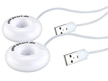 PEARL 2er-Set USB-Mini-Luftbefeuchter & Diffuser mit Ultraschall-Vernebler