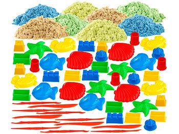 Kinetischer Sand 1 kg Magischer Sand Knete Zaubersand Formbarer Spielsand Farben 