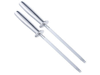Messer-Abzieher: TokioKitchenWare 2er-Set Marken-Wetzstähle für Stahlmesser mit 20 cm Schleifstab