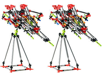 Konstruktionsbaukasten mehrfarbig: Playtastic 2er-Set Konstruktionsspielzeug "Fortgeschrittene", je 328 Teile