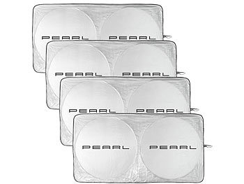 Lescars 4er-Set Universal-Sonnenschutzfolien für die Kfz-Scheibe