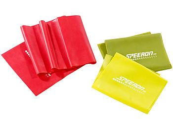 Latexband: Speeron 3er-Set Widerstandsbänder aus Latex, 3 Stärken, je 1,5 m Länge