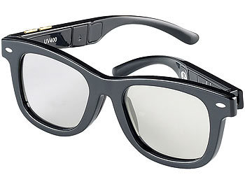 infactory Retro-Sonnenbrille mit einstellbarer Tönung (UV400)