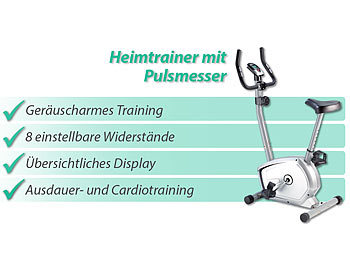 PEARL sports Heimtrainer HT-540 mit Handpuls-Sensoren (refurbished)