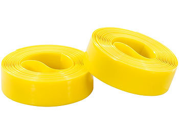 PEARL sports 10er-Set Pannenschutzeinlagen für Fahrradreifen, 19 mm (gelb)