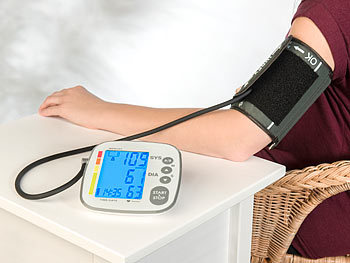 Blutdruckmaschine Funktion Anzeige LCD Display automatisches Oberarmblutdruckmeßgerät
