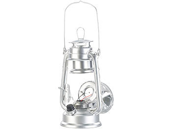 Dimmbare LED-Sturmlampe im originellen Öl-Lampen-Look Laterne für drinnen und draußen