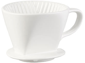 Rosenstein & Söhne Porzellan-Kaffeefilter für Filtertüten der Größe 2, Versandrückläufer