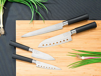 TokioKitchenWare 4-teiliges Küchenmesser-Set aus Edelstahl