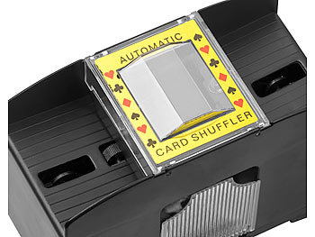 GSR Elektrische Kartenmisch-Maschine für 4 Decks á 54 Karten, schwarz