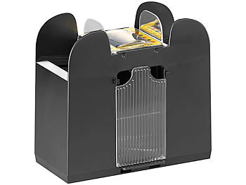 GSR Elektrische Kartenmisch-Maschine für 6 Decks á 54 Karten, schwarz