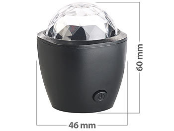 Lunartec Mini-Disco-Licht, RGB-LED, Akustik-Sensor, für USB- & iPhone-Anschluss