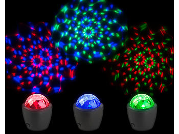 Lunartec USB Disco Light: Mini-Disco-Licht, RGB-LED, Akustik
