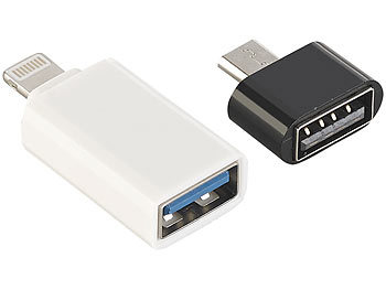Akustik-Sensor USB Lunartec 3er-Set Mini-RGB-Disco-Licht & iPhone-Anschluss 