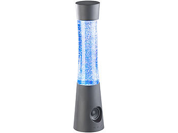 Lunartec Tornado-Lampe mit Lautsprecher, RGB-LEDs, Glitzer, Bluetooth & AUX-In