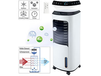 Verdunstungsluftkühler: Sichler Verdunstungs-Luftkühler mit Peltier-Element, Ionisator, 10 l, 200 W