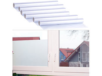 infactory Fenster Sichtschutz: 6er-Ser statisch haftende Milchglas- Sichtschutz-Folien, je 45 x 200 cm (Fensterfolie Sichtschutz statisch)