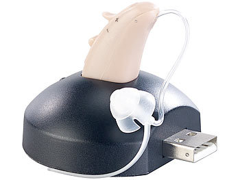 newgen medicals Digitaler HdO-Hörverstärker, 35 dB Verstärkung, 13,5-Std.-Akku, USB