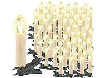LED Kerzen Lichterkette warmweiß Kerzenlichterkette Schaftlampen Weihnachtsbaum 