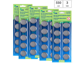 5er-Set Lithium-Knopfzellen CR2450, 3 Volt, jeweils im 5er-Sparpaket / Cr2450