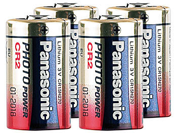 Panasonic 4er-Set Photo-Lithium-Batterien CR2, 3 Volt, 850 mAh