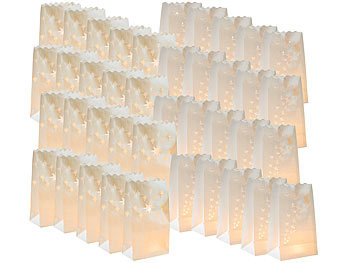 NAKAMARI 4er-Set Lichttüten: 4x 10 Spezial-Papiertüten für Teelichter NAKAMARI Papiertüten für Teelichter