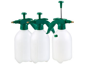 Sprüh Pumpflasche: PEARL 3er-Set Pump-Druck-Sprüher, Messingdüse, lösungsmittelfest, je 2 l