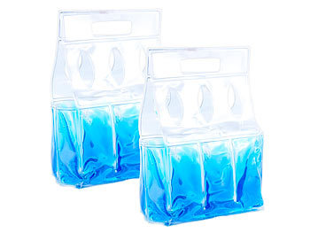 Getränke Kühltasche: PEARL 2er-Set Kühl-Tragetaschen für je 6 Flaschen oder Getränkedosen