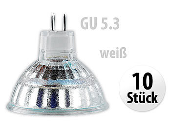 PEARL LED-Spotlight mit Glasgehäuse, GU5.3, 1,W, 12V, 180 lm, weiß, 10er-Set