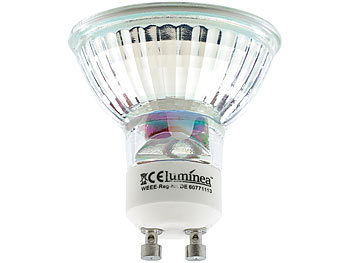 Luminea LED-Spotlight, Glasgehäuse, GU10, 2,5W, 230V, 300 lm, warmweiß,4er-Set