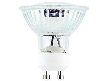 Luminea 6er-Set Einbaurahmen MR16, Nickel, inkl. LED-Spotlights, 3 W, weiß