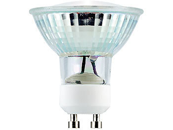Luminea 6er-Set Einbaurahmen MR16, Nickel, inkl. LED-Spotlights, 3 W, weiß