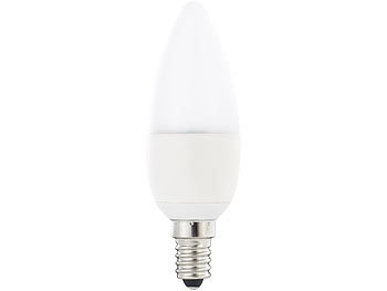 Luminea LED-Kerzenlampe, 6 W, E14, B35, 470 lm, tageslichtweiß