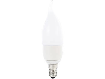 Luminea Geschwungene LED-Kerzenlampe, 6 Watt, E14, Ba35, tageslichtweiß