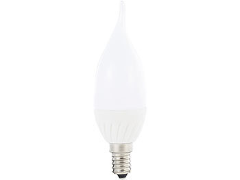 Luminea Geschwungene LED-Kerzenlampe, 3W, Ba35, E14, warmweiß, 4er-Set