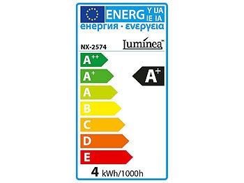 Luminea LED-Lampe, 4 W, E14, 300 lm, 160°, P45-P, warmweiß, 4er-Set