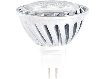 Luminea LED-Spot mit Metallgehäuse, GU5.3, 3 W, warmweiß, 230 lm, 4er-Set