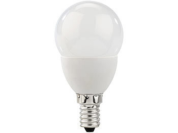 Luminea LED-Tropfen, E14, 3 W, 250 lm, 160°, 6.400 K tageslichtweiß, 4er-Set