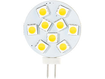 Luminea High-Power G4-LED-Stiftsockel, SMD5050-LED, Bi-Pin, 1,8W, 5400 K